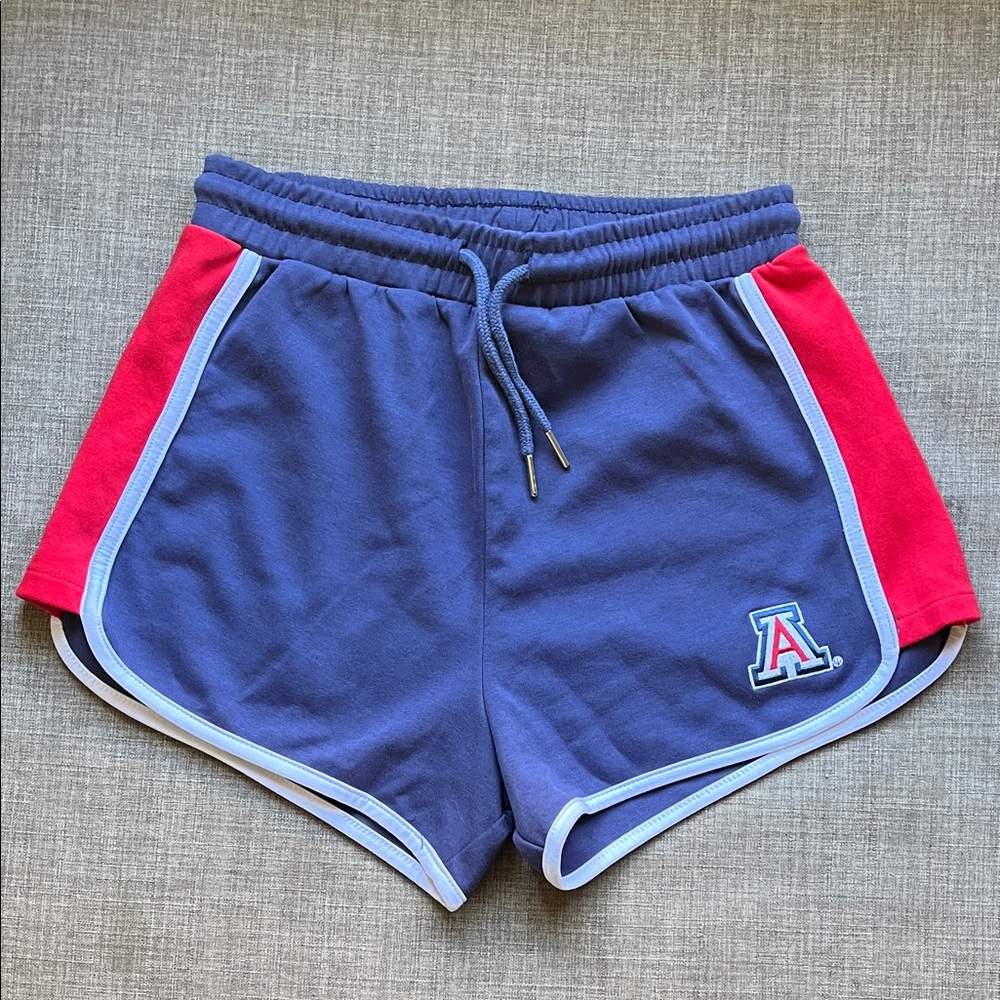 Hype & Vice Arizona Wildcats Retro Athletic Shorts Small Red White & Blue